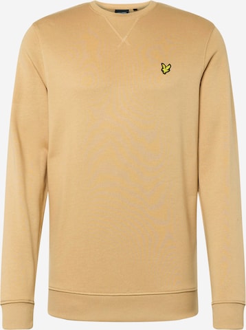 Sweat-shirt Lyle & Scott en beige : devant