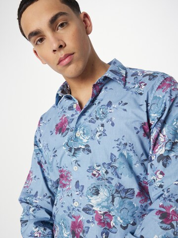 REPLAY Regular fit Button Up Shirt in Blue
