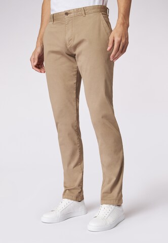 Coupe slim Pantalon chino ROY ROBSON en beige : devant