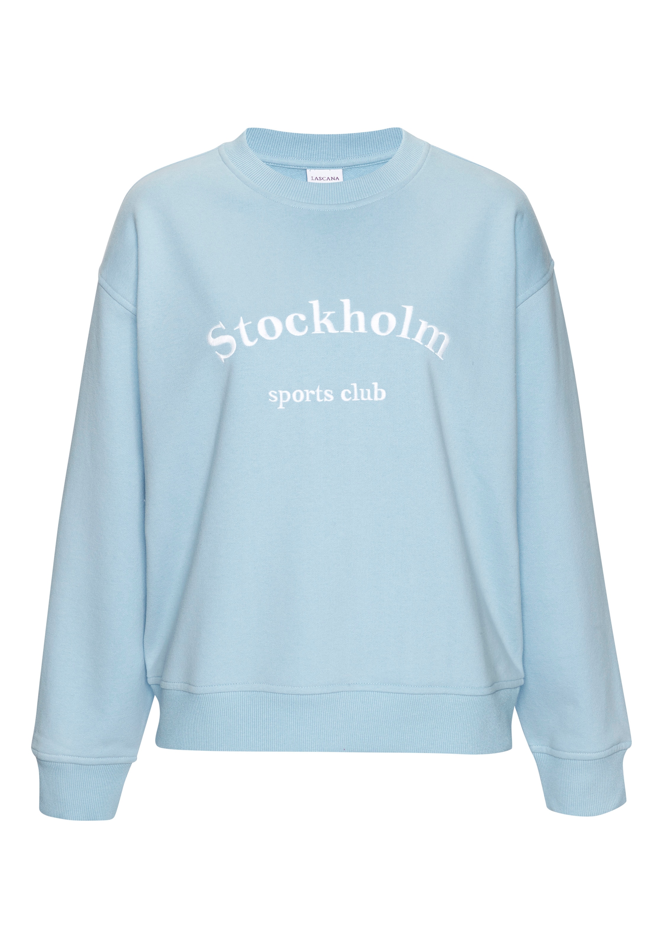 LASCANA Sweatshirt in Light blue / White, Item view