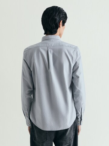 Scalpers Regular fit Button Up Shirt 'Beach Oxford' in Grey
