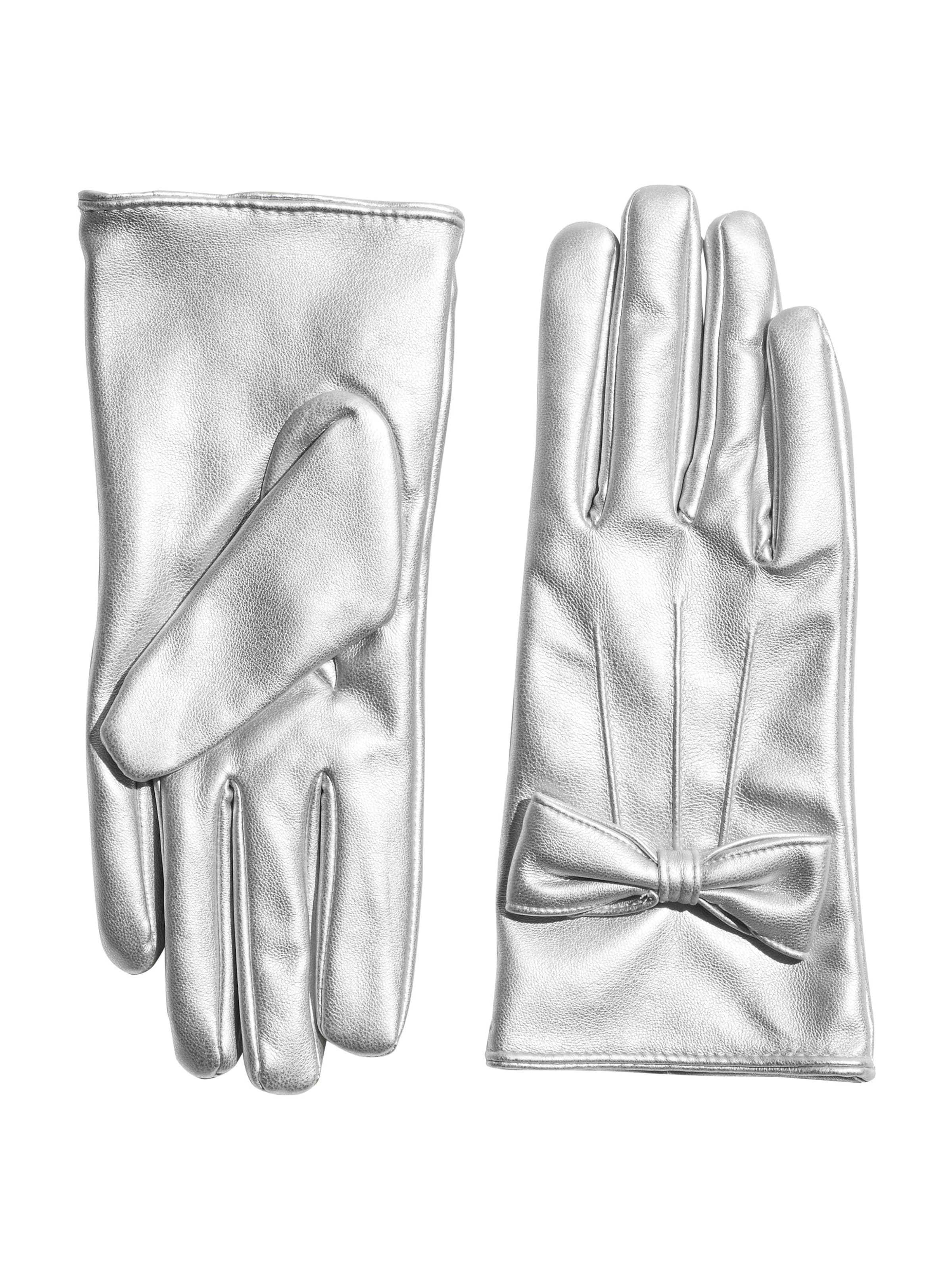 love & roses Full finger gloves in Silver: front