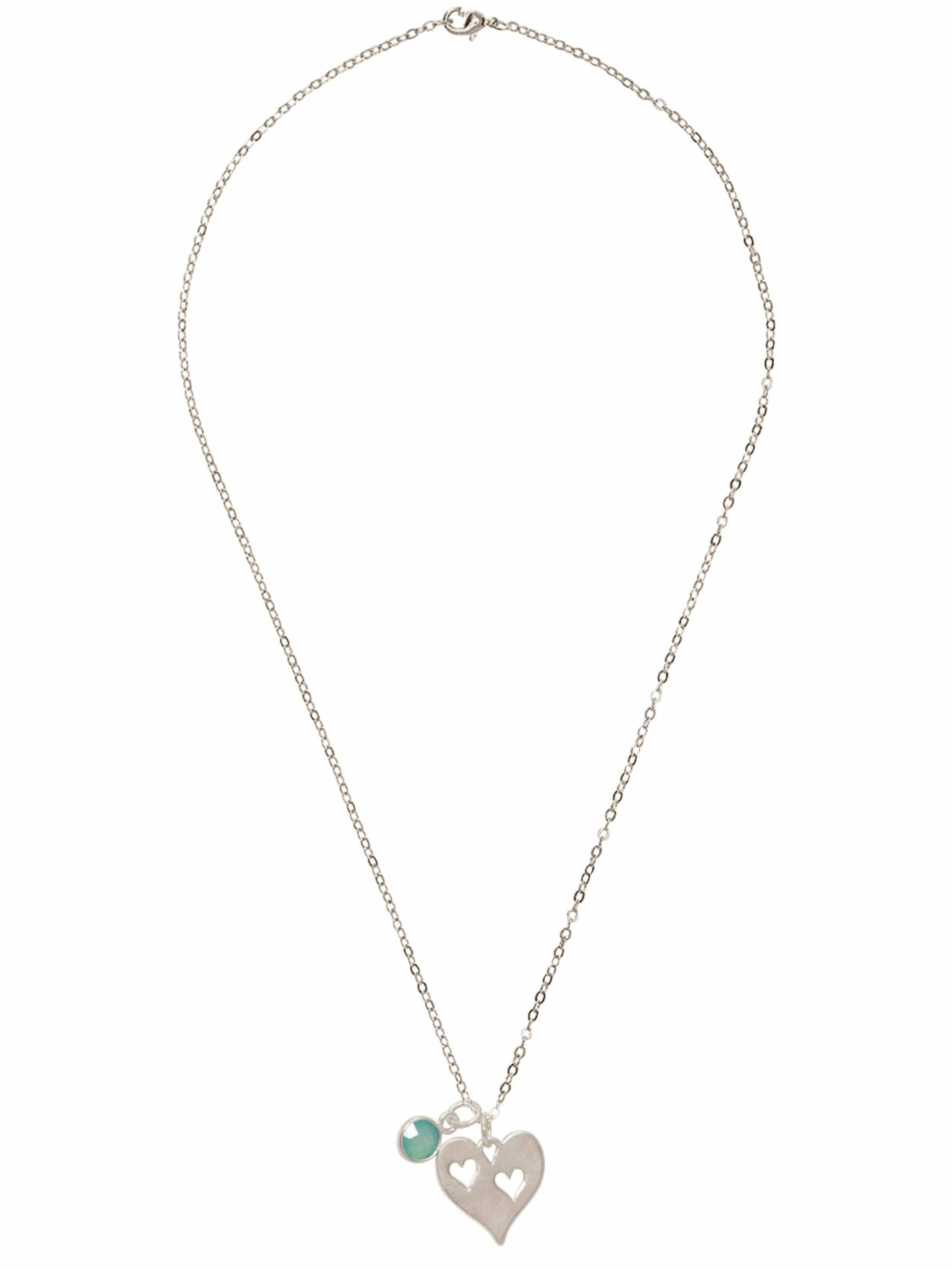 Gemshine Ketting in Zilver: voorkant