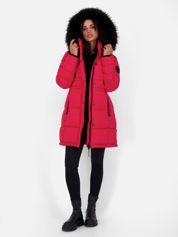 Manteau d’hiver 'NicolaAK' Alife and Kickin en rouge