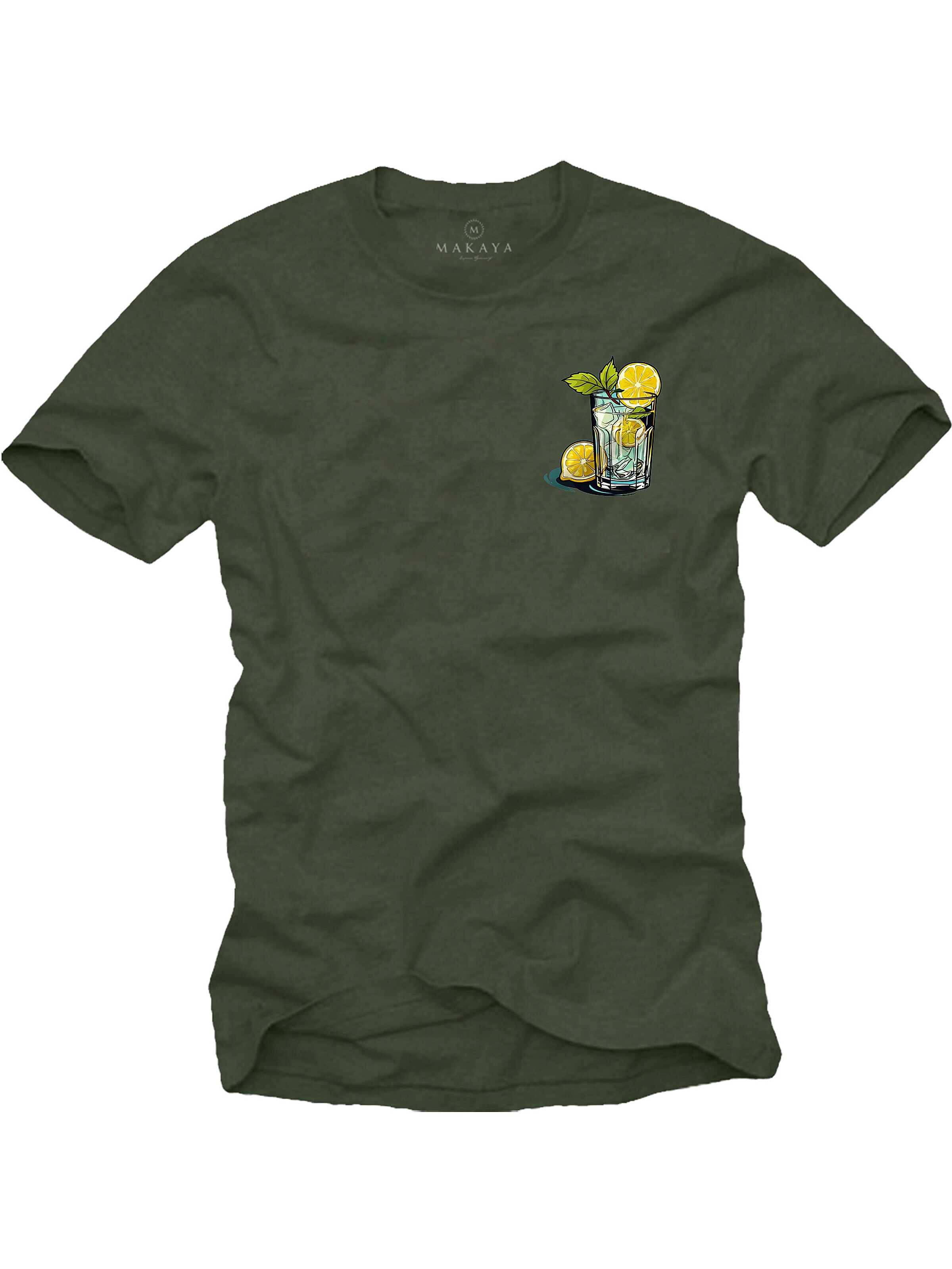 MAKAYA Shirt 'Gin Tonic' in Green: front