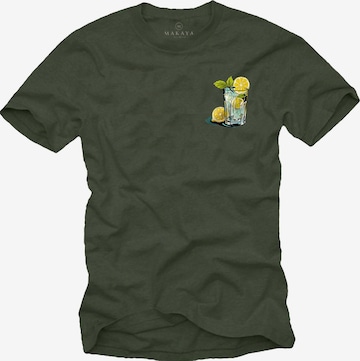 MAKAYA Shirt 'Gin Tonic' in Green: front