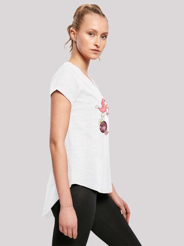 T-shirt 'Pink Retro Disco Santa Christmas Bling' F4NT4STIC en blanc