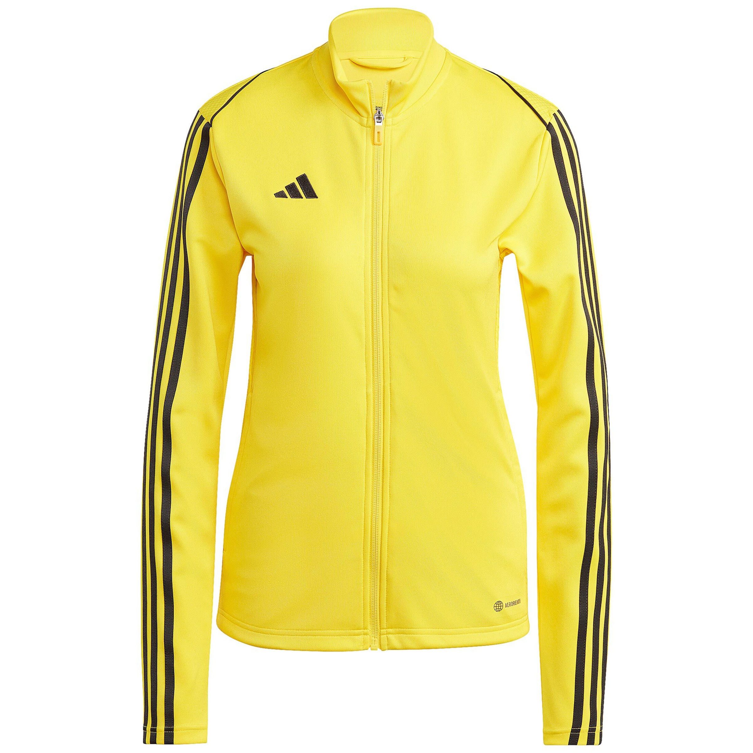 Adidas yellow jacket black stripes hotsell