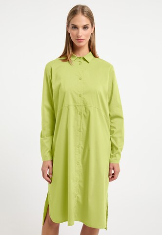 Frieda & Freddies NY Shirt Dress in Green: front