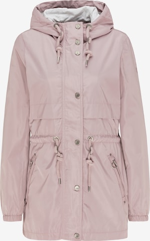 Parka mi-saison DreiMaster Maritim en rose : devant