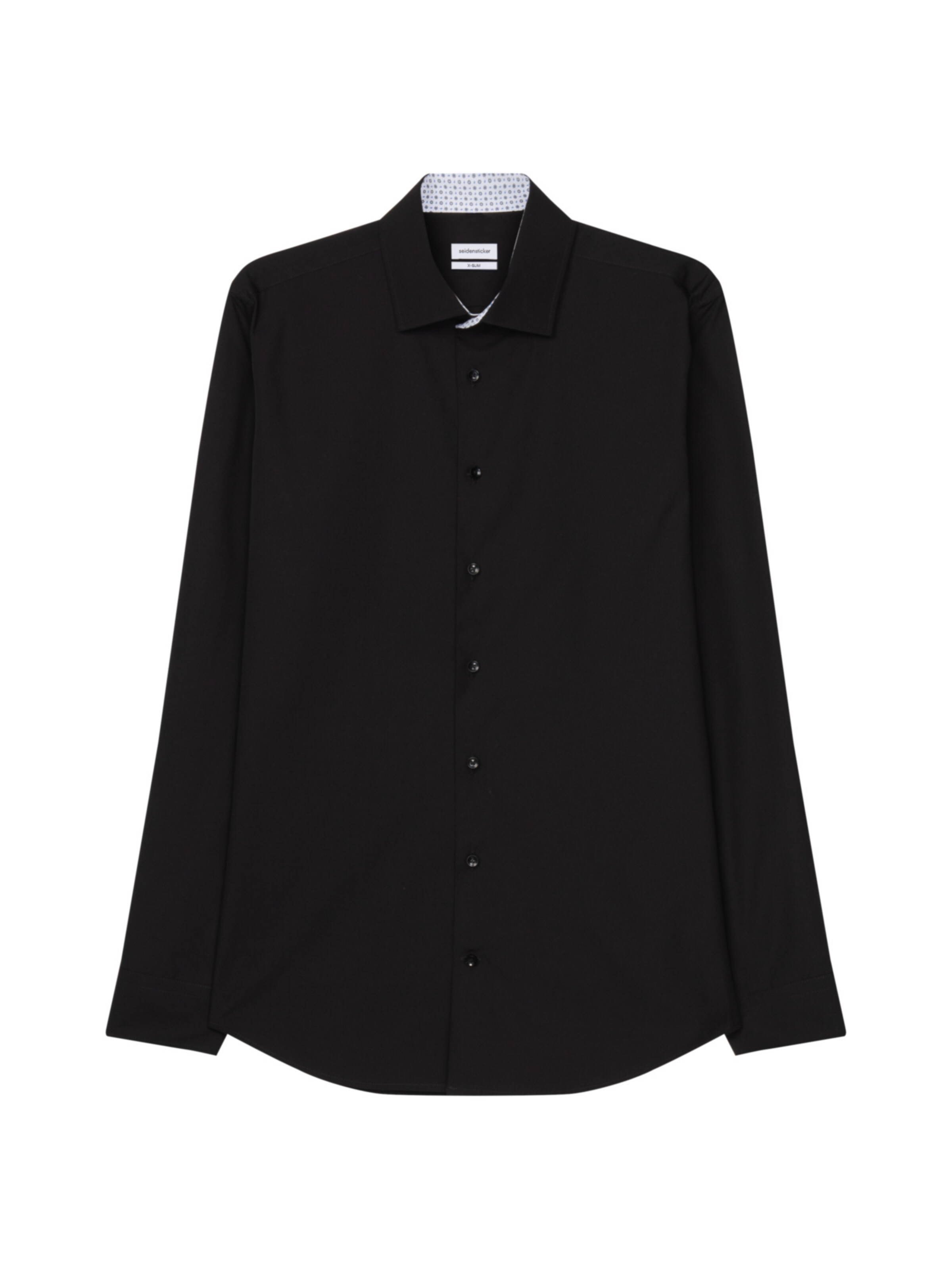 SEIDENSTICKER Zakelijk overhemd in Zwart: voorkant