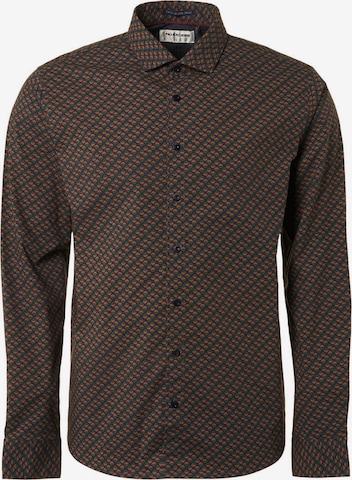 No Excess Regular fit Button Up Shirt in Brown: front