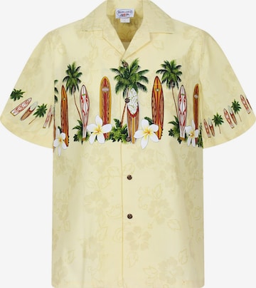 Camicia 'Surfbretter' di Pacific Legend in giallo: frontale