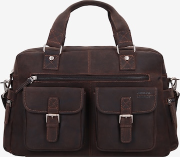 Greenland Nature Document Bag in Brown: front