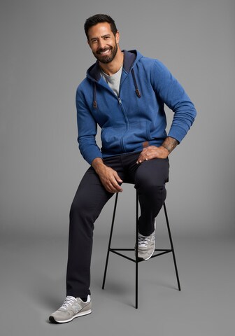 Man's World Zip-Up Hoodie in Blue
