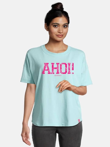salzhaut Shirt 'LEEV-AHOI' in Blue: front