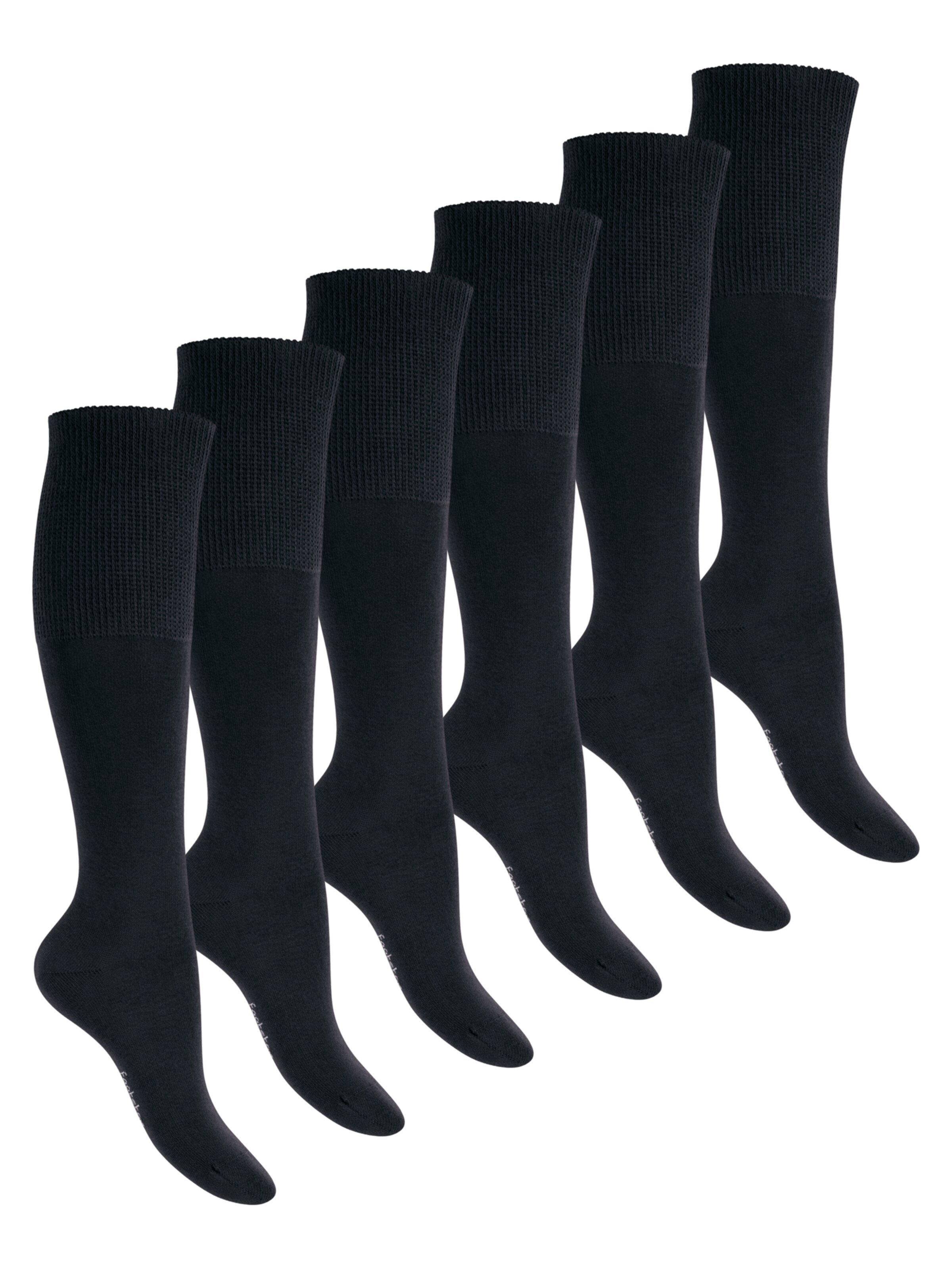 footstar Knee High Socks 'Comfort Fit' in Black: front