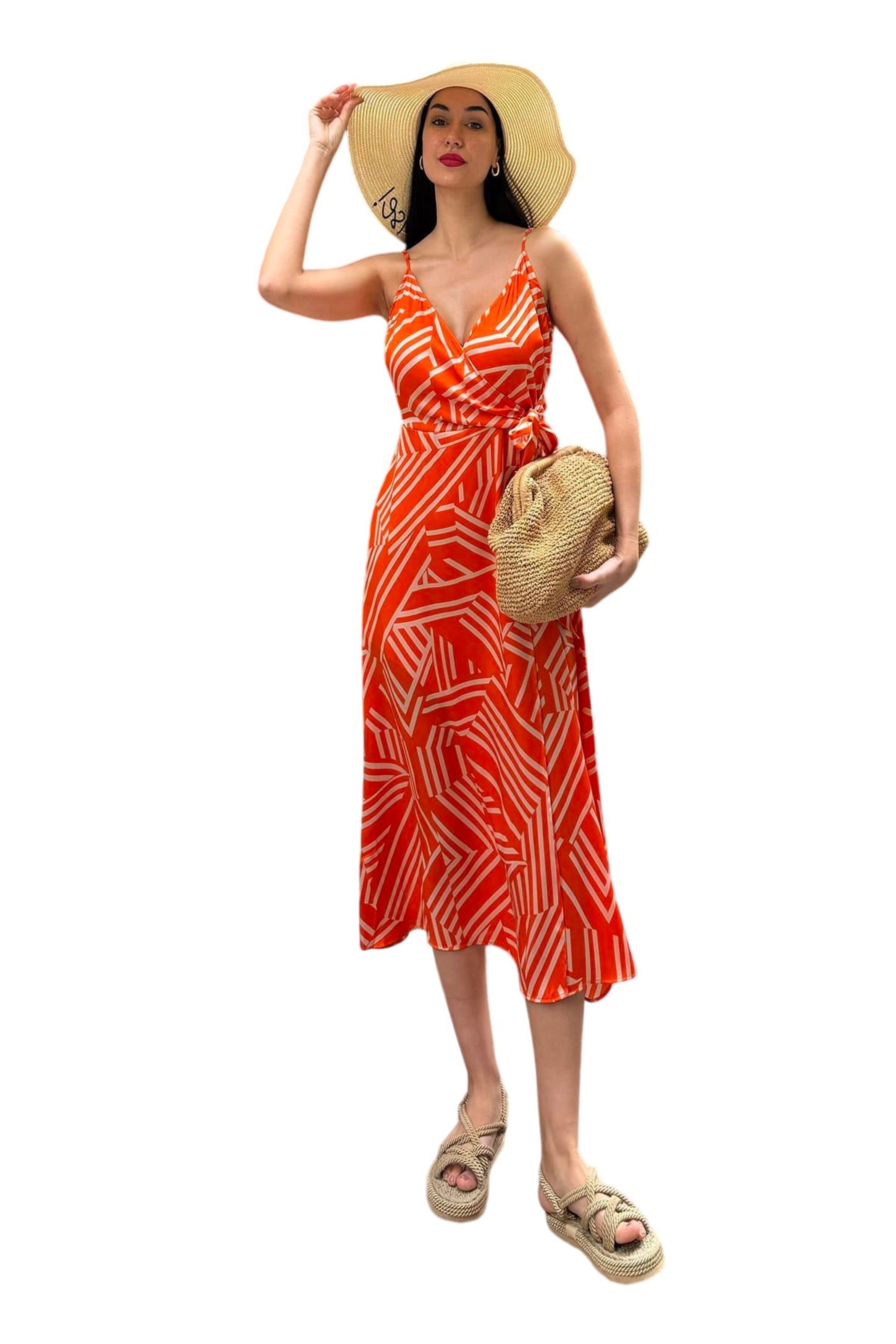 For You Moda Dress in Orange