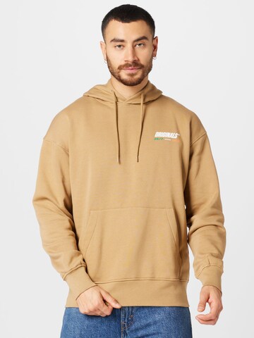 JACK & JONES Mikina 'Drone' - Béžová: predná strana