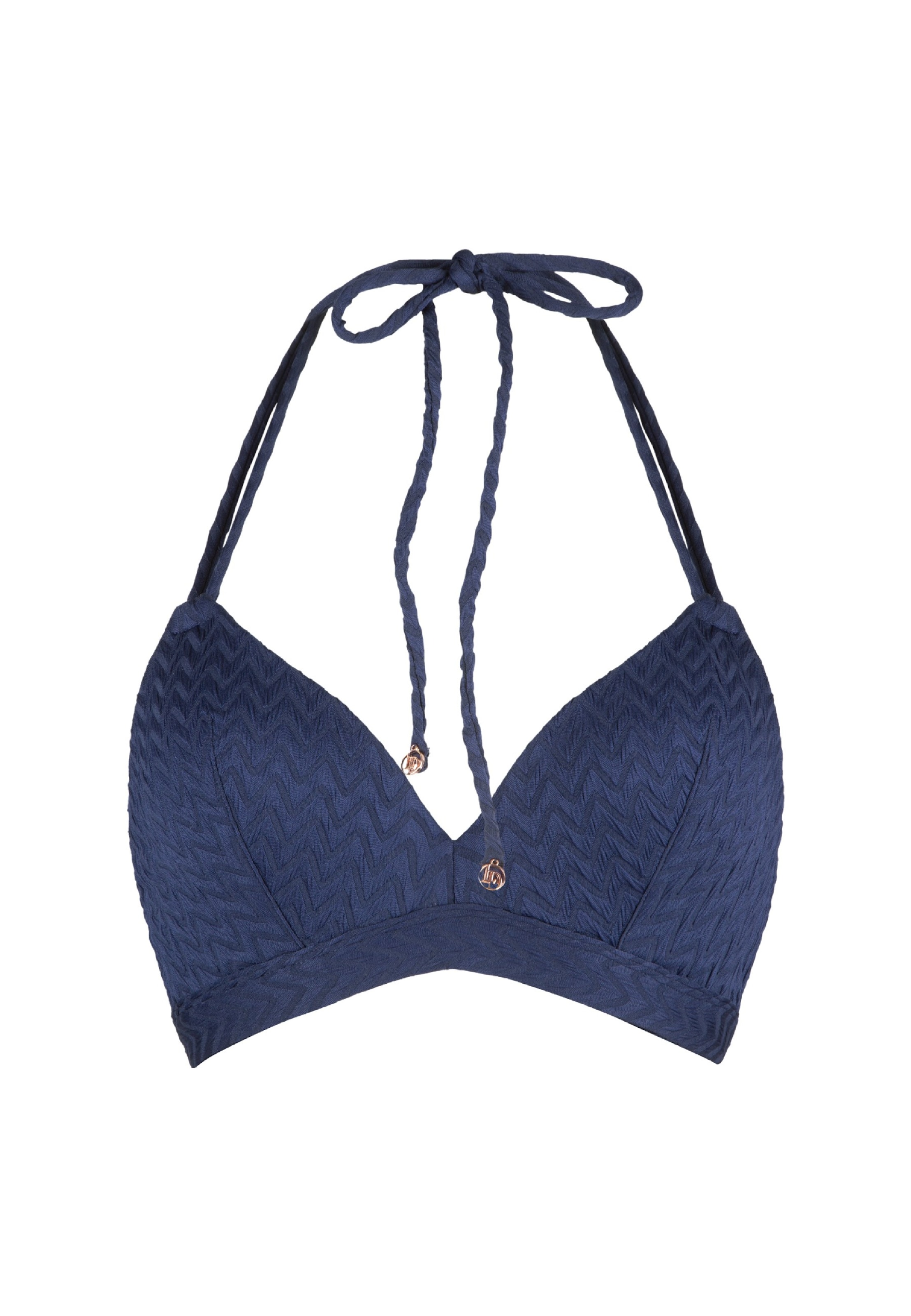 LingaDore - Triángulo Top de bikini en azul: frente