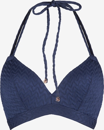 LingaDore - Triángulo Top de bikini en azul: frente
