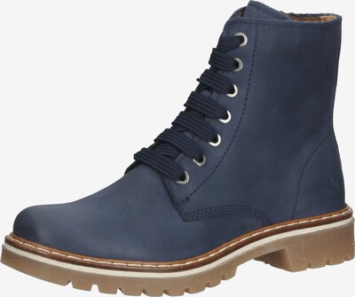 GABOR Bottines à lacets en bleu denim / marron / blanc, Vue avec produit