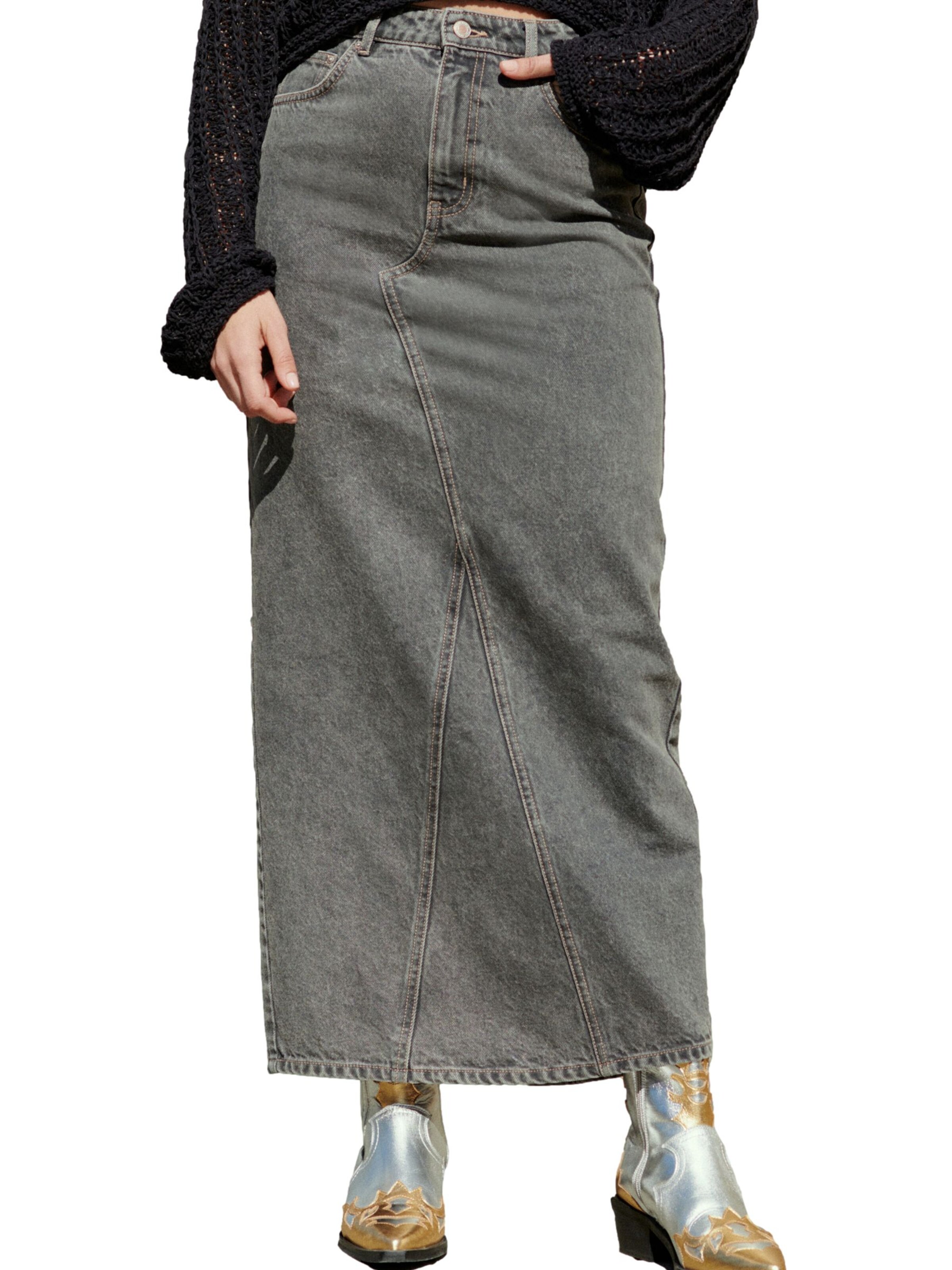 Next Kjol i grå: framsida