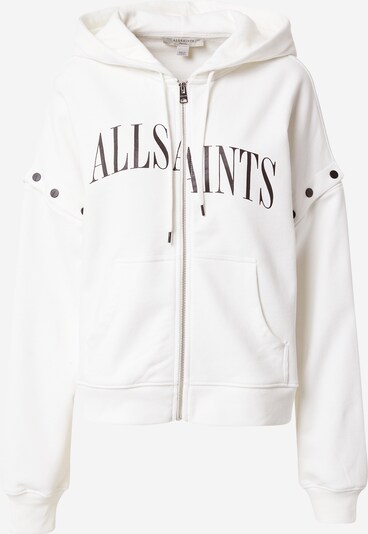 AllSaints Veste de survêtement 'Amphia' en noir / blanc, Vue avec produit