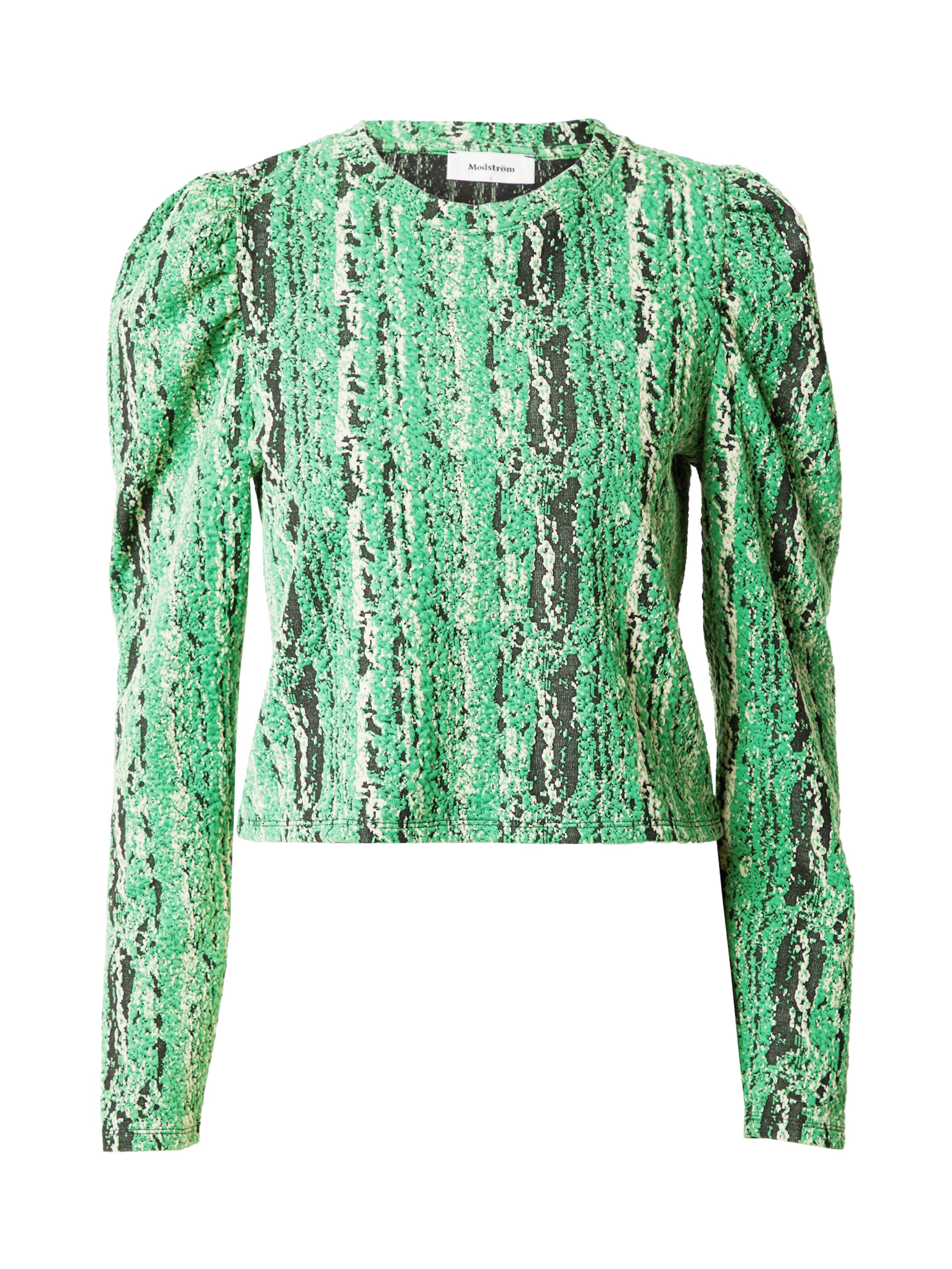 modström Μπλουζάκι 'Corby' σε πράσινο: μπροστά