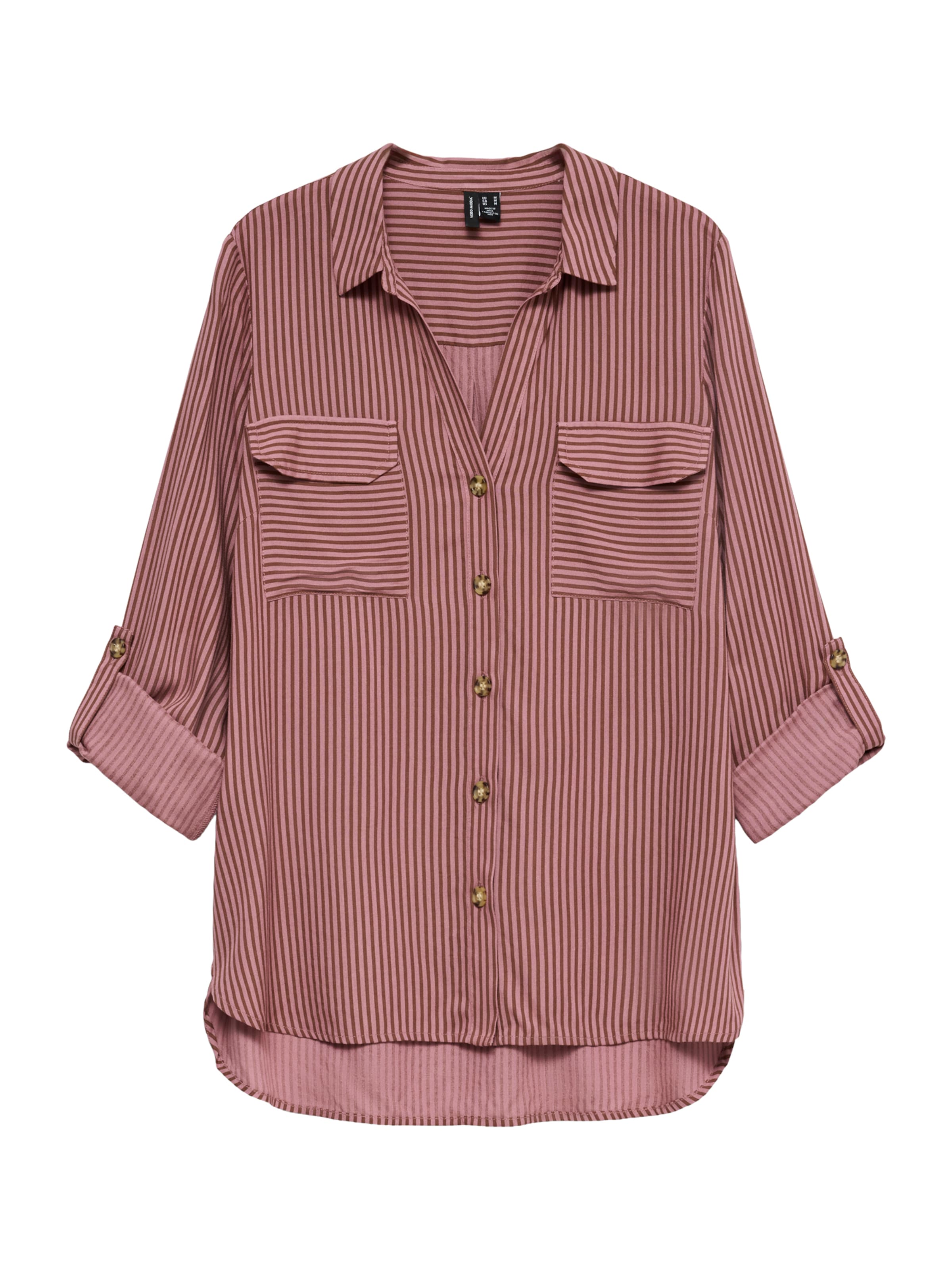 VERO MODA Bluse 'VMBUMPY' in XS in rostbraun / mauve / pink, Produktansicht