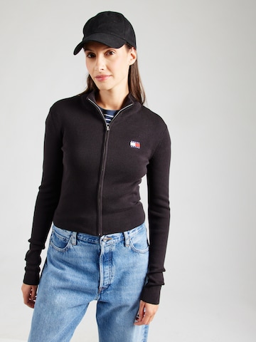 Tommy Jeans Gebreid vest in Zwart: voorkant