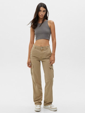 regular Jeans cargo di Pull&Bear in beige: frontale