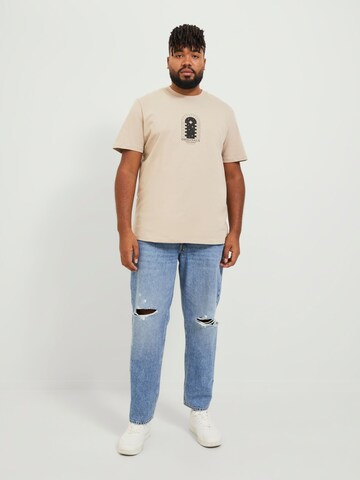 T-Shirt 'DESTINY' Jack & Jones Plus en beige