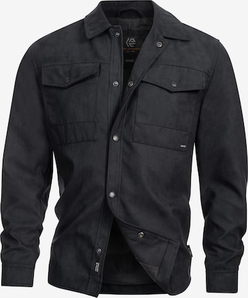 INDICODE JEANS Regular fit Overhemd ' INFinny ' in Zwart: voorkant