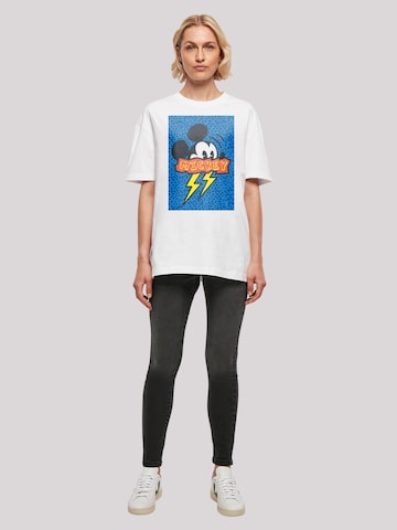 F4NT4STIC Shirt 'Disney Mickey Mouse 90s Flash' in Weiß