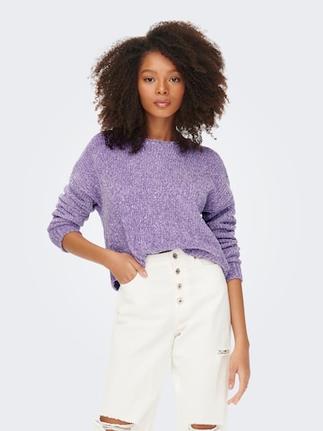 Pull-over 'Nella' ONLY en violet : devant