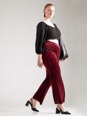 évasé Pantalon 'CARDAIZA' ONLY Carmakoma en rouge