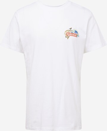 DEDICATED. Shirt 'Stockholm Nature Collage' in White: front