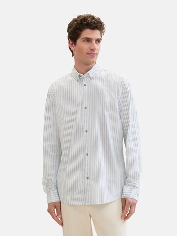 TOM TAILOR DENIM Regular fit Button Up Shirt in White