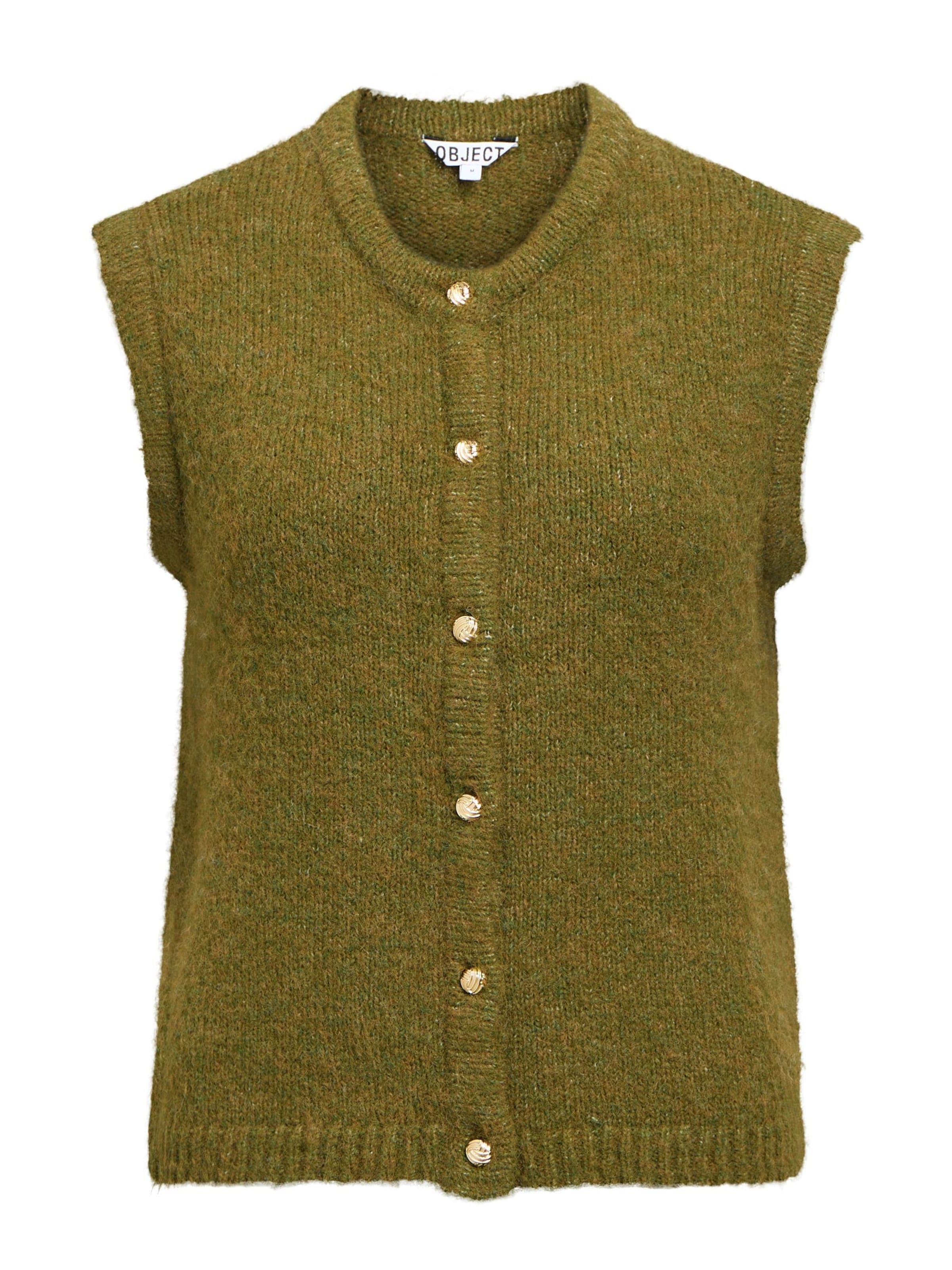 OBJECT Strikvest 'OBJSaggia' i grøn: forside