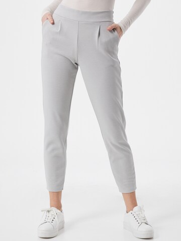 ICHI Regular Trousers in Grey: front