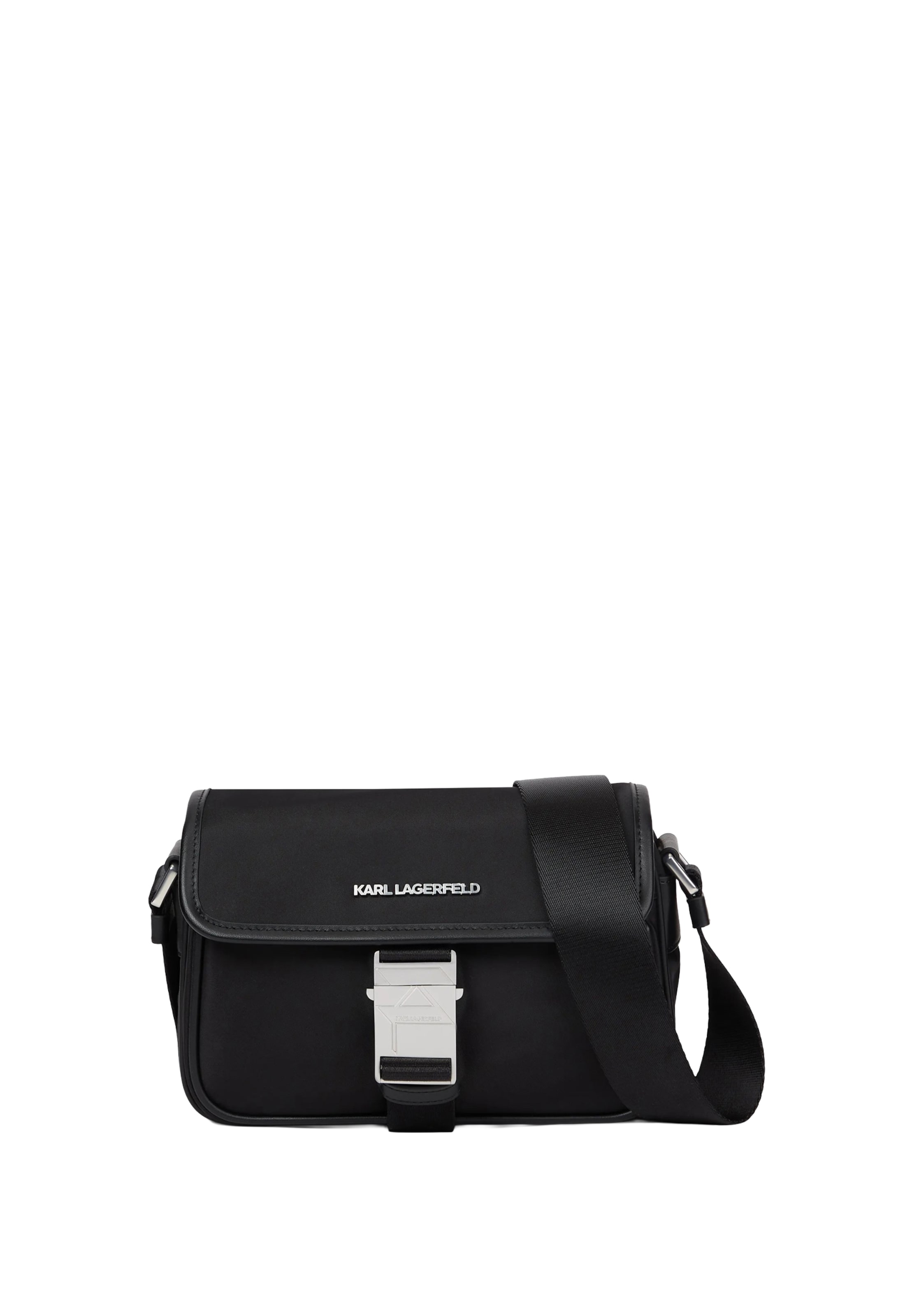 Karl Lagerfeld - Bolso de hombro en negro: frente