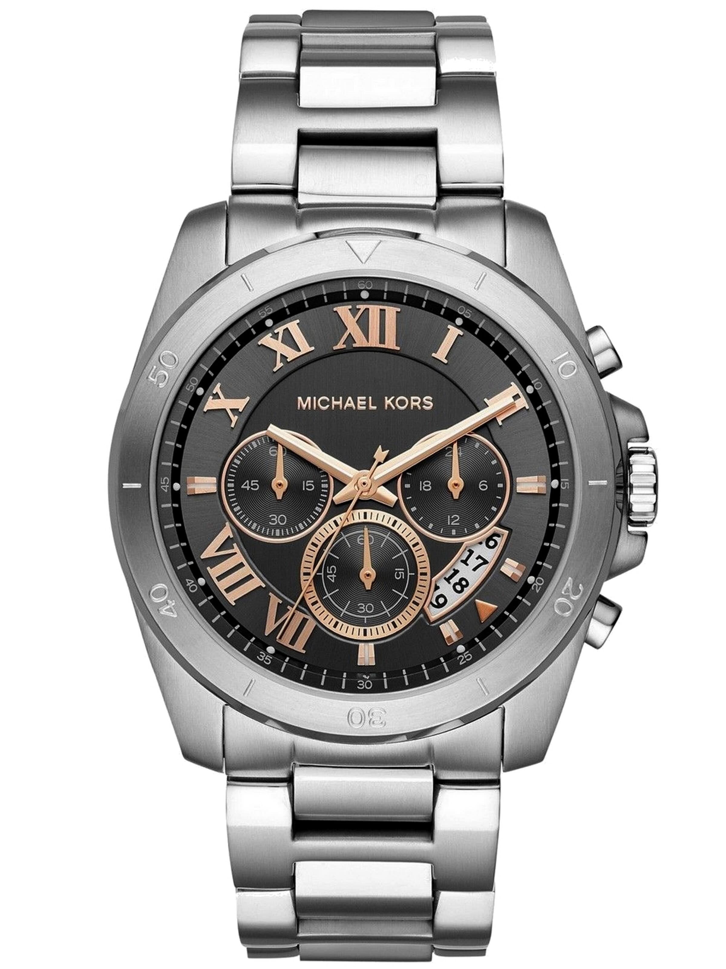 Montre à affichage analogique Michael Kors en argent : devant