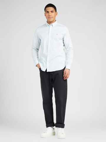 TOMMY HILFIGER Slim fit Skjorta 'FLEX' i vit