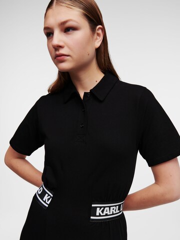 Karl Lagerfeld Košilové šaty – černá