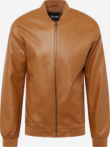 Only & Sons Between-Season Jacket 'AKSEL' in Brown: front