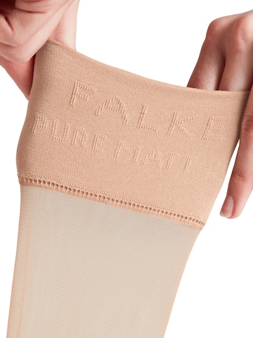 FALKE Knee High Socks 'Pure Matt' in Brown