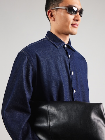 JACK & JONES Классический крой Рубашка 'JORNORREBRO' в Синий