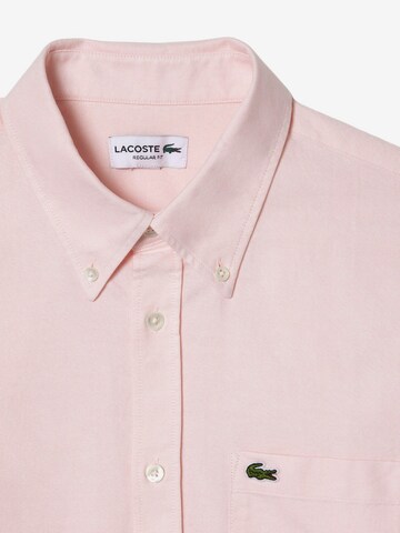 LACOSTE Regular fit Button Up Shirt in Pink
