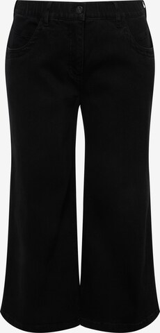 Ulla Popken Wide Leg Jeans in Schwarz: predná strana